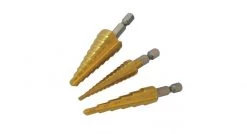 Silverline 151206 Fraises étagées titanées acier HSS, 3 pcs - 3 pcs