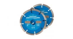 Silverline 807350 Disques diamant à déjointoyer, 2 pcs - Bordure segmentée, 115 x 22,23 mm