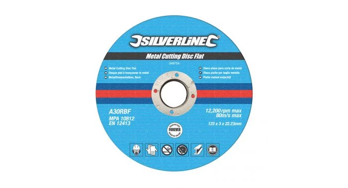 Silverline 349754 Disques plats à tronçonner le métal, 10 pcs - 125 x 3 x 22,23 mm 3 Silverline 349754 Disques plats à tronçonner le métal, 10 pcs - 125 x 3 x 22,23 mm