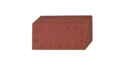 Silverline 538991 Feuilles abrasives auto-agrippantes perforées 1/2, 10 pcs - Grains : 2 x 60, 3 x 80, 3 x 120, 2 x 240