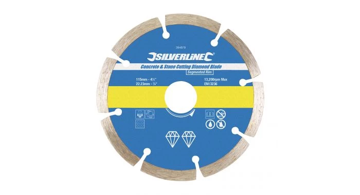 Silverline 394979 Disque diamant à tronçonner le béton et la pierre - 115 x 22,23 mm à bordure segmentée 3 Silverline 394979 Disque diamant à tronçonner le béton et la pierre - 115 x 22,23 mm à bordure segmentée
