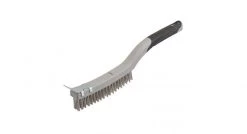 Silverline 156914 Brosse à poils d'inox et grattoir - 3 rangs