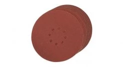 Silverline 272756 Lot de 10 disques auto-agrippants perforés 225 mm - Grain 80, 225 mm