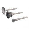 Silverline 580466 Brosses métalliques pour outil rotatif, 3 pcs - ø 5, 15, 20 mm
