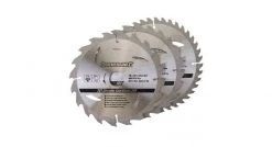 Silverline 590591 Lot de 3 lames TCT pour scie circulaire : 20, 24 et 40 dents - 190 x 30 mm - bague de réduction 25, 20 mm